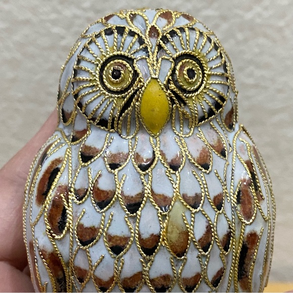 Vintage NYCO Nikki Yassaman Owl Faberge Enameled Art Figurine NOS - Picture 13 of 13